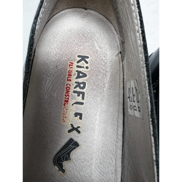 Kiarflex Women's Leaf Print Slip On Leather Shoes Black Size‎ 39 8 - Picture 6 of 8